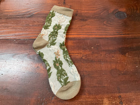 Women’s Green Textured Socks