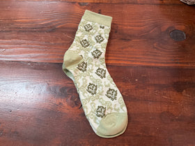 Women’s Green Textured Socks