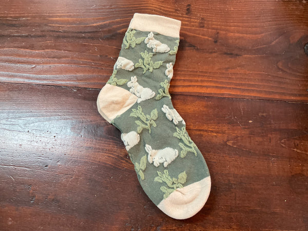 Women’s Green Textured Socks - Jilly's Socks 'n Such
