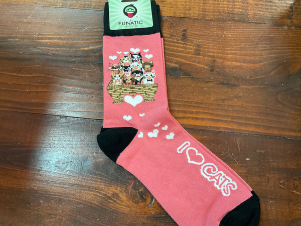 “I Heart Cats” Socks - One Size - Jilly's Socks 'n Such