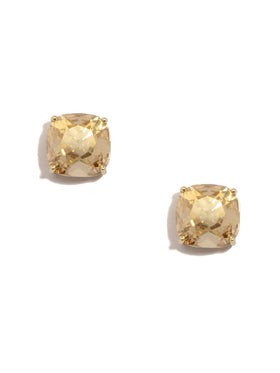 Crystal Stud Earring with 18k Gold-Plated Accents