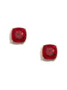 Crystal Stud Earring with 18k Gold-Plated Accents