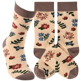 Floral Toss Socks - One Size