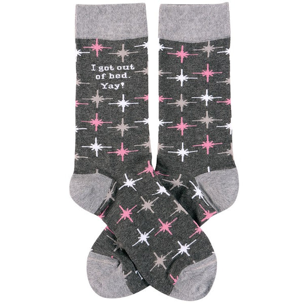 I got out of bed Yay! Socks - One Size - Jilly's Socks 'n Such