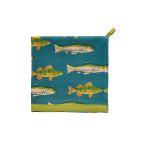 Blue Fish Patterned Towel