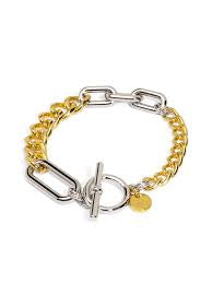 rho jewelry - two-toned mixed links bracelet (gold & silver) - Jilly's Socks 'n Such