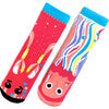 Pals Mismatched Kid’s Grip Socks - Crab & Jellyfish