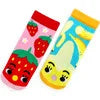 Pals Mismatched Kid’s Grip Socks - Strawberry & Banana