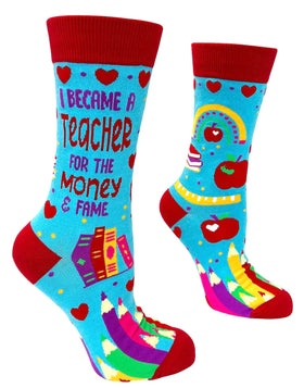 “I became a teacher….” Women’s Crew Socks