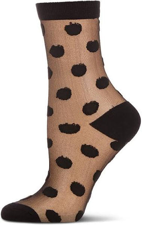 Women’s Sheer black polka dots Socks