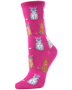 Women’s Studious Cats Bamboo Socks