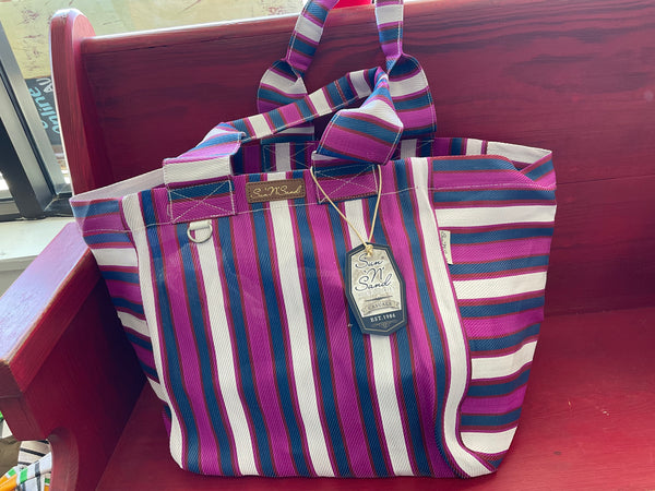 Sun N Sand Oversized Striped Mesh Totes - Jilly's Socks 'n Such