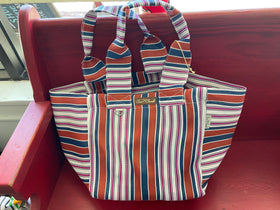 Sun N Sand Oversized Striped Mesh Totes