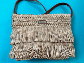 Sun N Sand Paper Straw Crossbody - Tan
