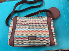 Sun N Sand Multicolored Straw Crossbody