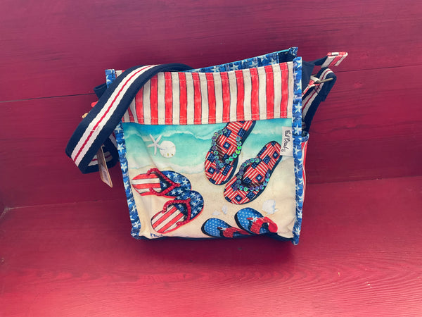 Sun N Sand Patriotic Beach Flip flops Crossbody - Jilly's Socks 'n Such