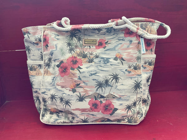 Sun N Sand / Caribbean Joe Retro Island Palms Tote - Jilly's Socks 'n Such
