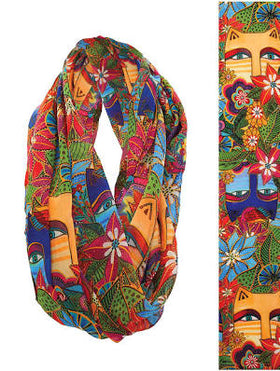 Sun n Sand Laurel Burch Eva cat Infinity Scarf