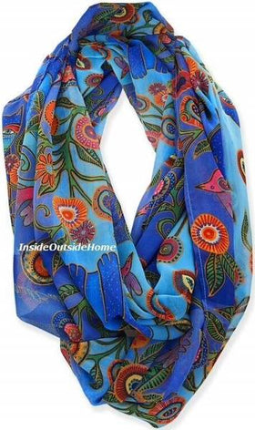 Sun n Sand Laurel Burch Elena Cerulean cat Infinity Scarf