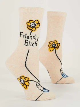 Women’s Blue Q-Friendly Bitch Socks