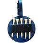 Golf Tee Bag Tag / “Talk Birdie to Me” (blue)