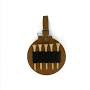Golf Tee Bag Tag / “Eagle, Birdie, Par, Beer” (brown)