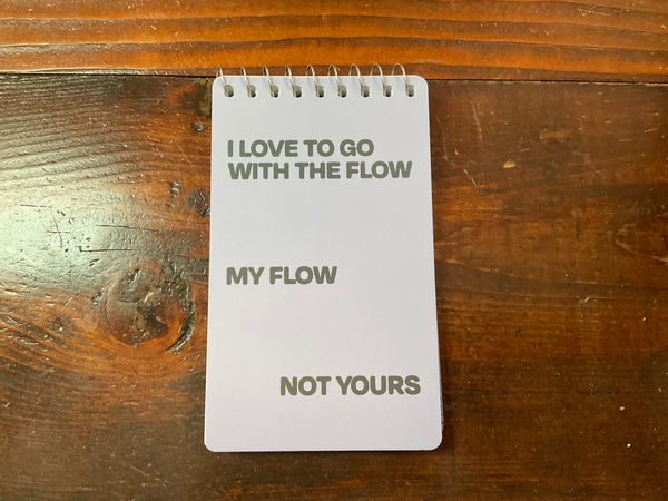 Go with the Flow spiral notebook
