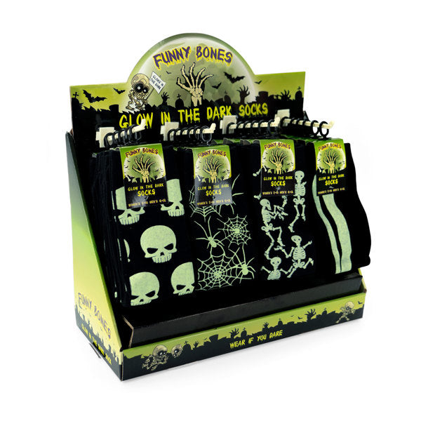 Funny Bones glow in the dark Halloween socks - Jilly's Socks 'n Such