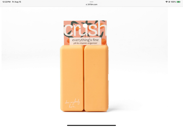 Crush Everything’s Fine Pill & Vitamin Case - Jilly's Socks 'n Such