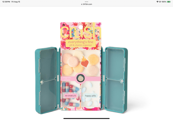 Crush Everything’s Fine Pill & Vitamin Case - Jilly's Socks 'n Such