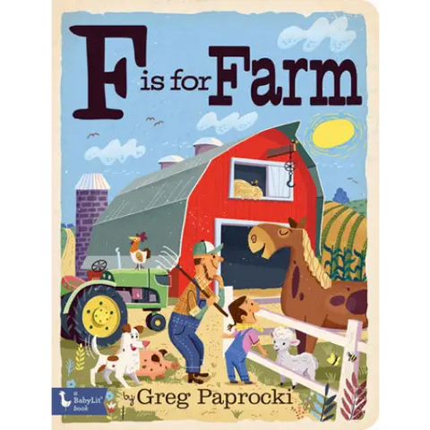 F is for Farm children’s board book - Jilly's Socks 'n Such