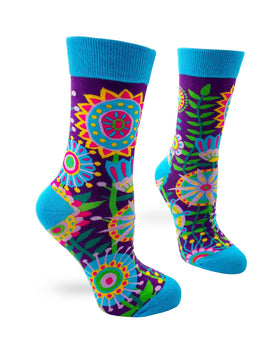 Funky Floral  Women’s Crew Socks