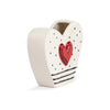 Dots&stripes heart shape ceramic vase - Jilly's Socks 'n Such