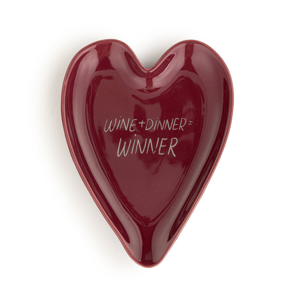 Wine + Dinner heart spoon rest - Jilly's Socks 'n Such