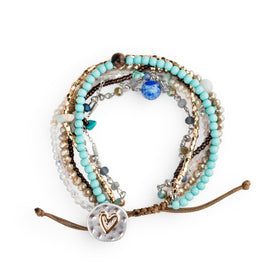 Your Journey Beaded Love Bracelet- Turquoise
