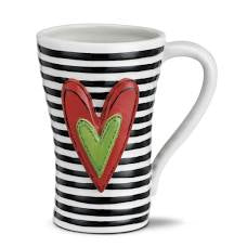 Black Stripes Mug by Demdaco - Jilly's Socks 'n Such