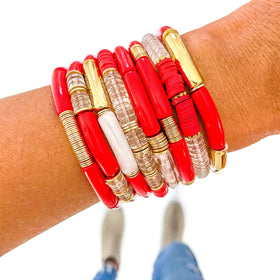 Acrylic Tube Bamboo Bracelet