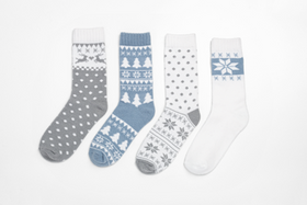 Sole Envy Holiday Pattern Socks