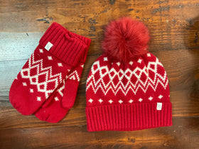 Women’s Red North Pole Mittens by Simply Noelle