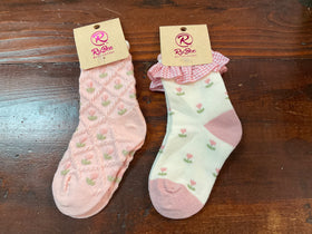 RuBee - Kid’s socks - Pink Tulip ( 2 designs)