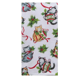 Meowy Christmas Toss kitchen towel