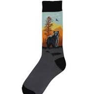 Mens Grizzly Bear Socks by Foot Traffic