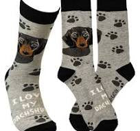 I Love my Dachshund - sock by Primitives by Kathy