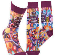 Do your own thing, Follow your path - sock by Primitives by Kathy