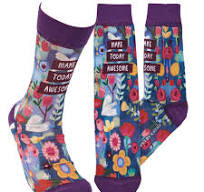 Make today awesome - sock by Primitives by Kathy