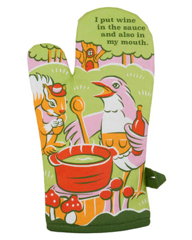 Wine in the Sauce Oven Mitt