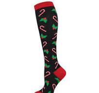 Women’s Candy Canes and Holly Knee Socks