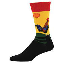 Men's “Early Riser” Rooster Socks - Jilly's Socks 'n Such