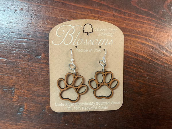 Dog Paw Print Earrings - Jilly's Socks 'n Such