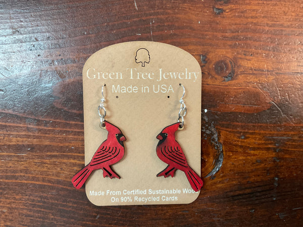 Cardinal Bird Earrings - Jilly's Socks 'n Such